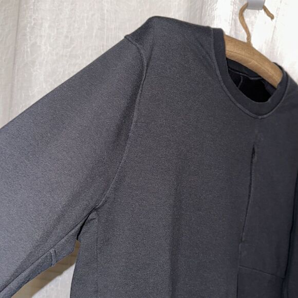 lululemon L Men’s Black Crew Pullover Athletic Sweatshirt - Picture 8 of 13